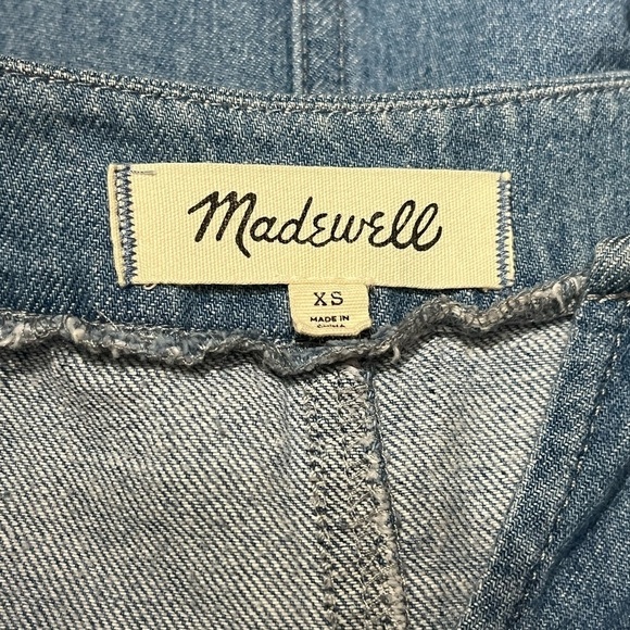 Madewell Denim and Linen Blend Popover Swing Top Short Sleeve - Picture 7 of 10